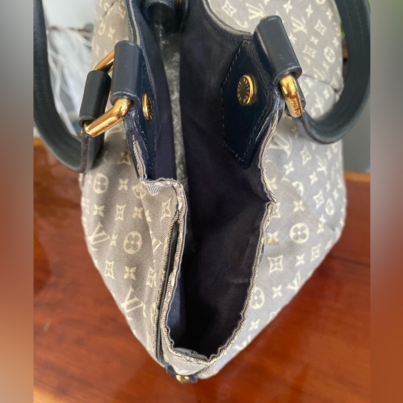 LOUIS VUITTON MINI LIN IDYLLE FANTAISIE HOBO BLUE MONOGRAM LARGE SHOULDER BAG - Picture 8 of 17